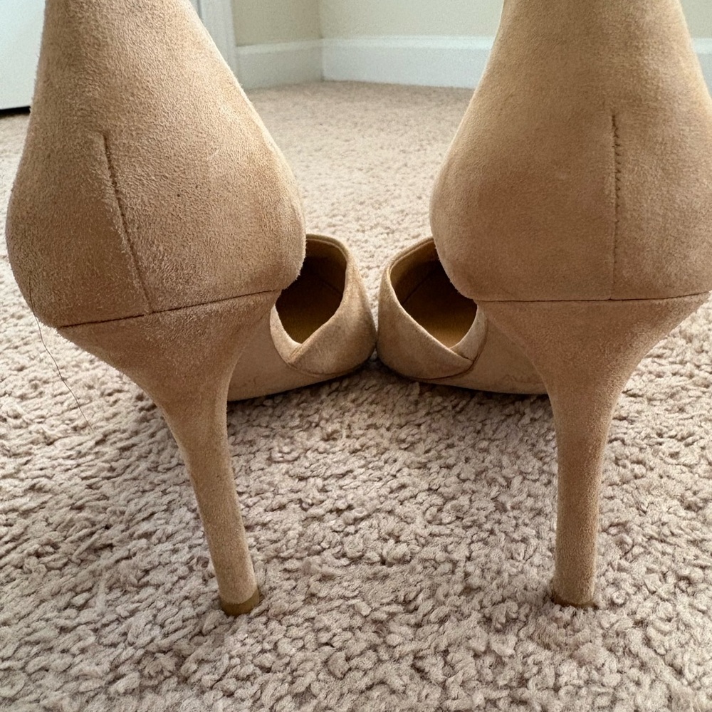 J. Crew Beige Suede Pointy Toe Heels - Picture 4 of 6